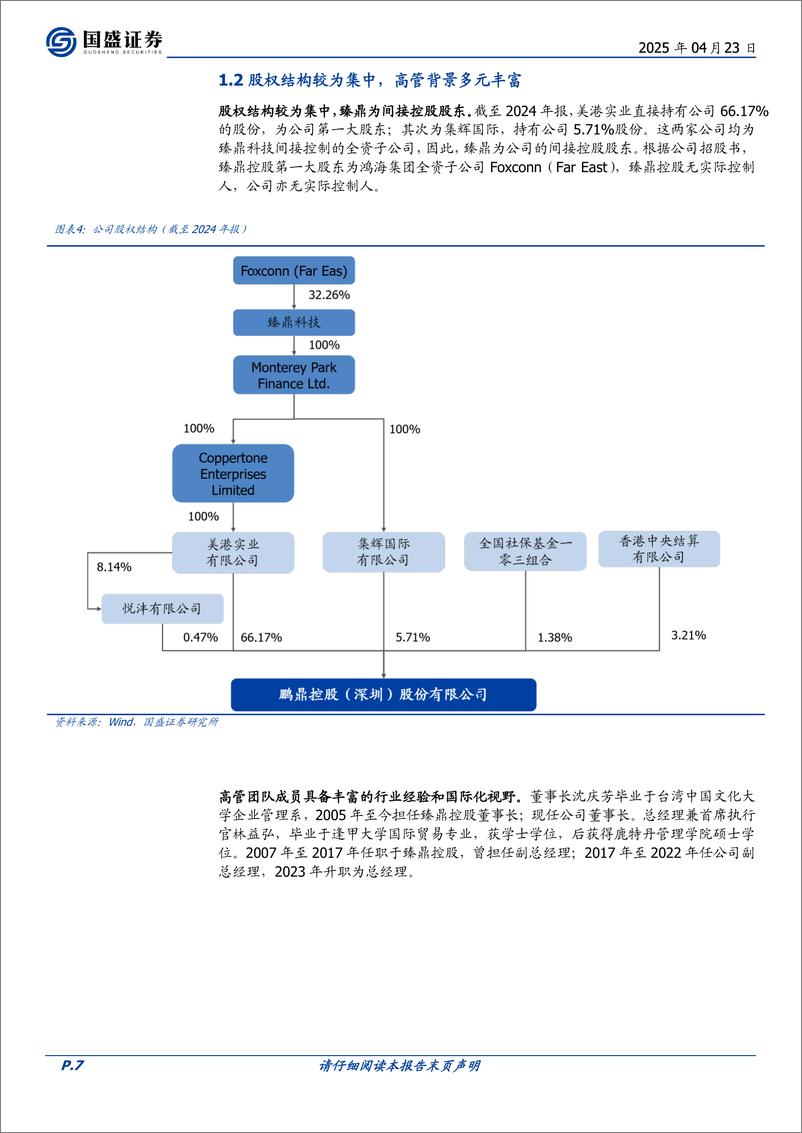 《鹏鼎控股(002938)AI振鹏翼腾飞，车和服务器启新程-250423-国盛证券-42页》 - 第7页预览图
