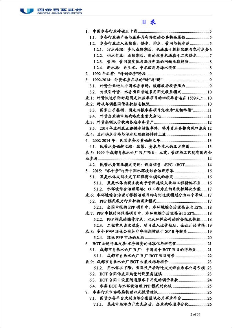 《水务行业三十年复盘：当年明月，幻化繁星，峥嵘回顾与前景展望-20190909-国泰君安-55页》 - 第3页预览图