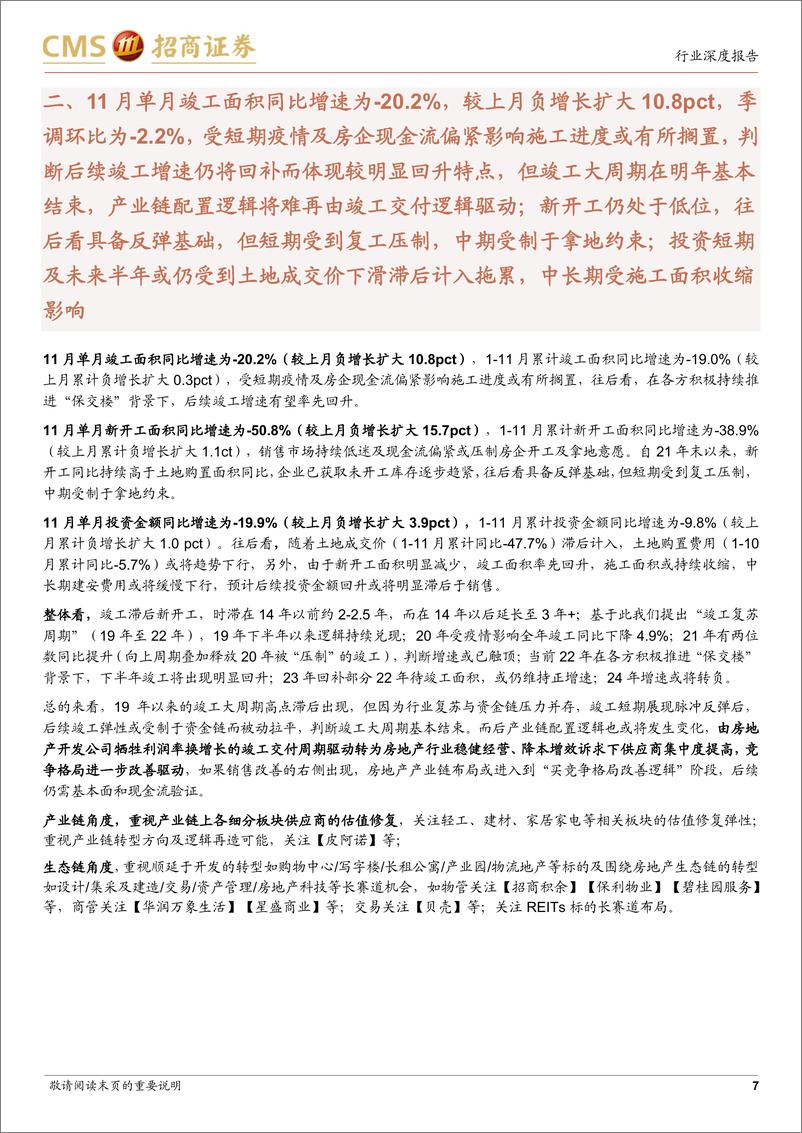 《房地产行业最新观点及11月数据深度解读：基本面持续下行或预示政策进一步落地-20221215-招商证券-15页》 - 第8页预览图