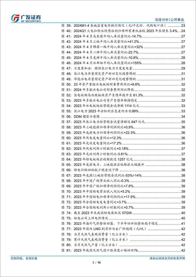 《公用事业行业2023年报总结：高ROE加速修复净资产，新三部曲夯实公用事业化-240506-广发证券-46页》 - 第5页预览图