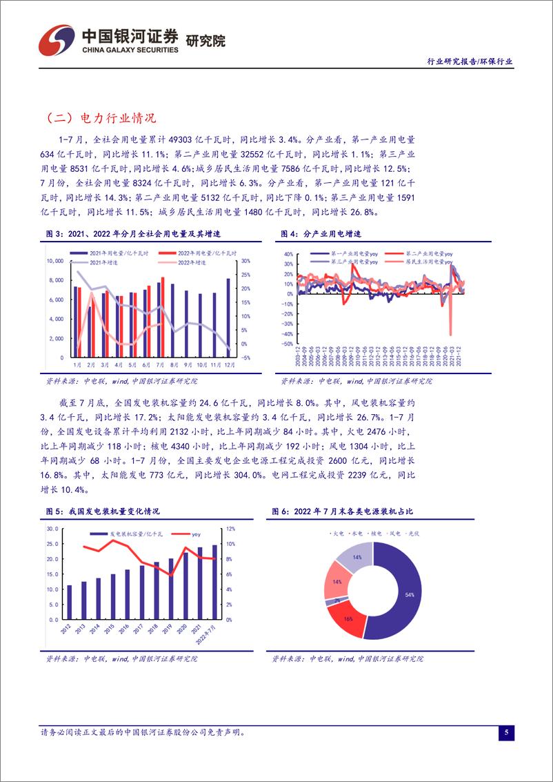 《环保公用行业八月行业动态报告：22年中报业绩总结，看好再生资源、火电和绿电板块-20220905-银河证券-30页》 - 第7页预览图