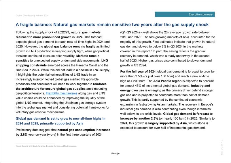 《国际能源署-2024年全球天然气安全评估（英）-93份》 - 第6页预览图