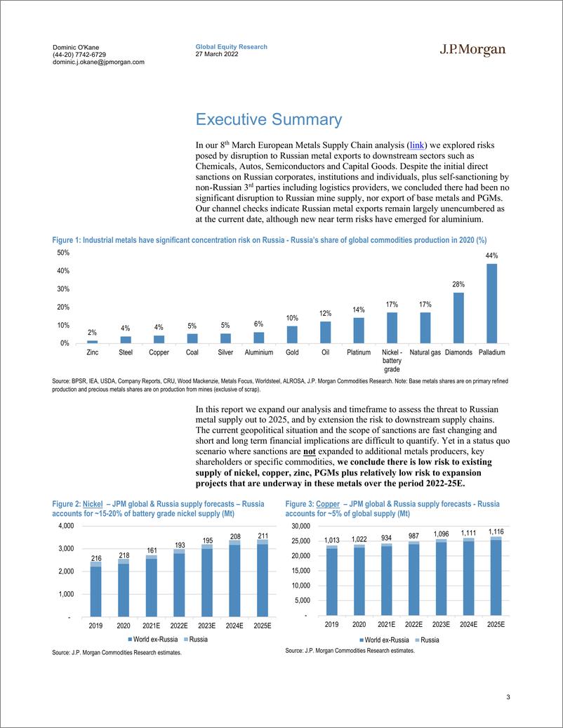 《J.P. 摩根-全球金属矿业-安全和供应：评估LT俄罗斯供应风险和重新评估全球领军者的机会-2022.3.27-70页》 - 第4页预览图