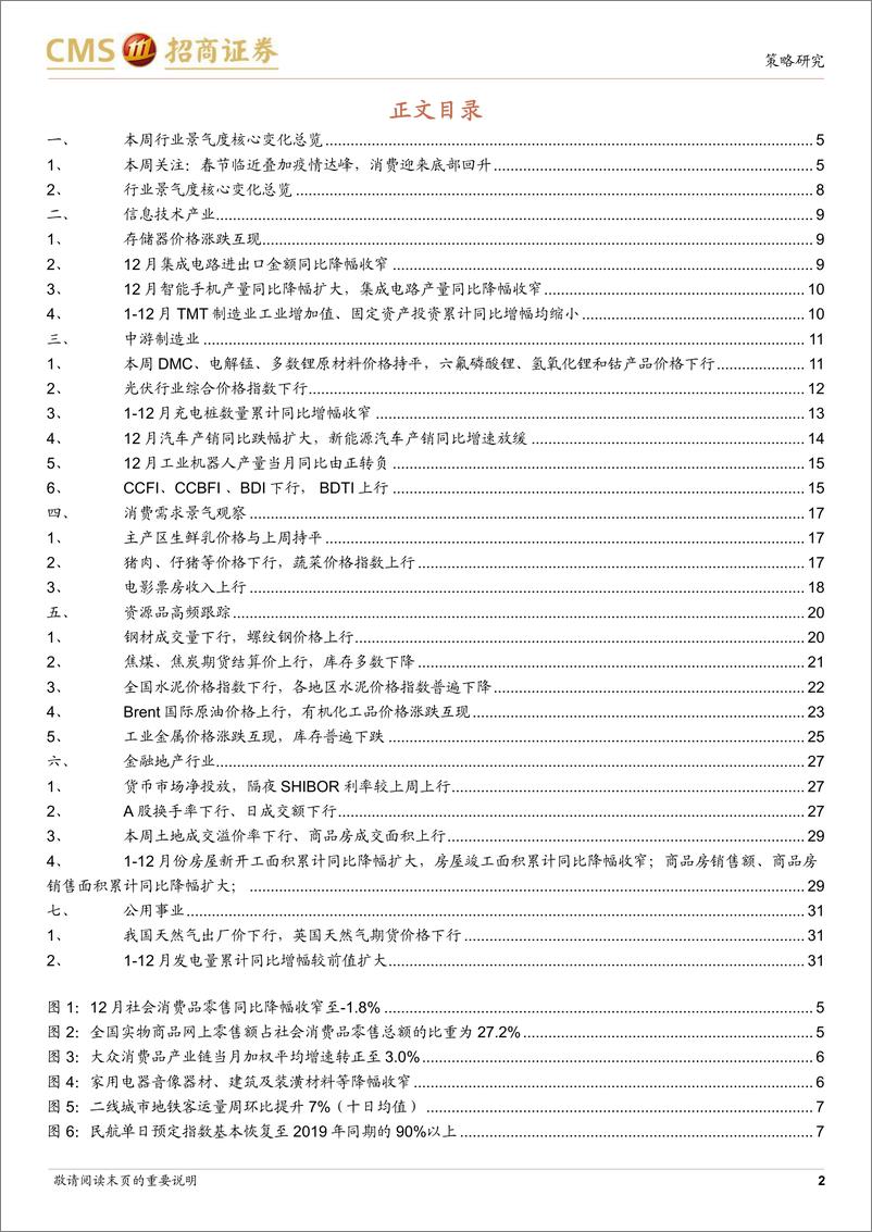 《行业景气观察：12月社会消费品零售底部改善，地产竣工累计同比降幅收窄-20230118-招商证券-33页》 - 第3页预览图