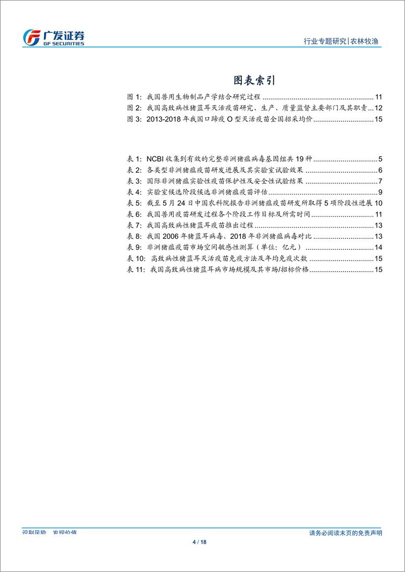 《农林牧渔行业非洲猪瘟疫苗专题报告：非瘟疫苗有望带来新增长点，关注研发进展-20190804-广发证券-18页》 - 第5页预览图