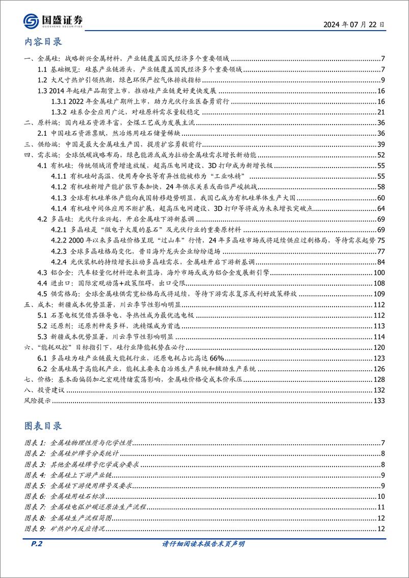 《有色金属行业硅系列报告：“能耗双控”政策趋严，绿色赋能增厚行业发展空间-240722-国盛证券-134页》 - 第2页预览图