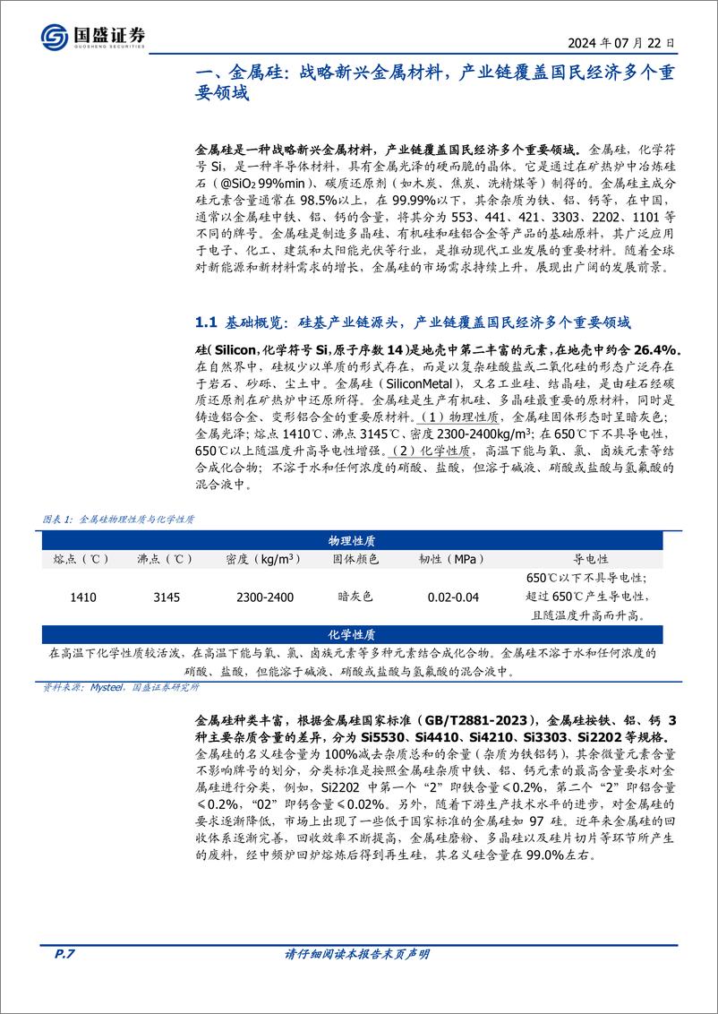 《有色金属行业硅系列报告：“能耗双控”政策趋严，绿色赋能增厚行业发展空间-240722-国盛证券-134页》 - 第7页预览图