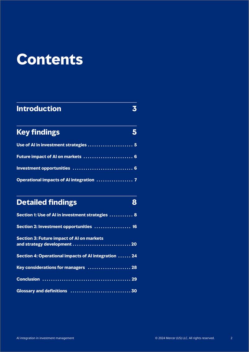 《美世咨询（Mercer）：2024人工智能在投资管理中的应用研究报告》 - 第2页预览图