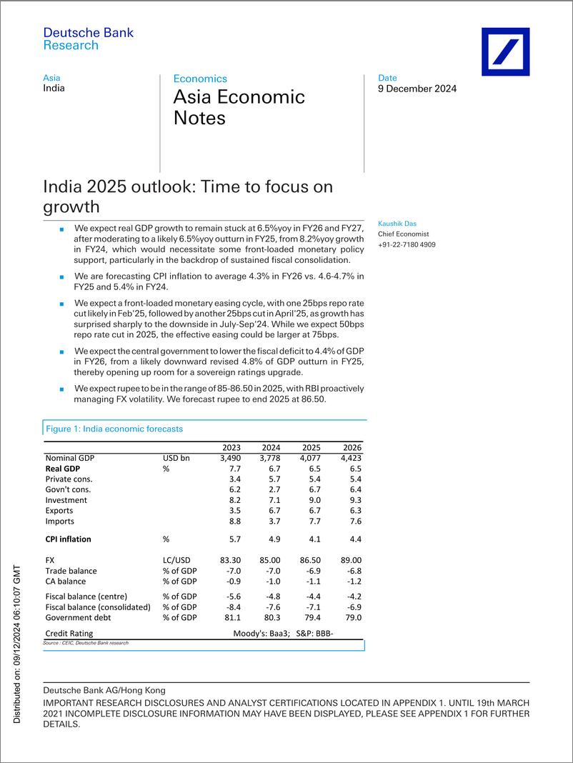 《Deutsche Bank-Asia Economic Notes India 2025 outlook Time to focus on gr...-112084510》 - 第1页预览图