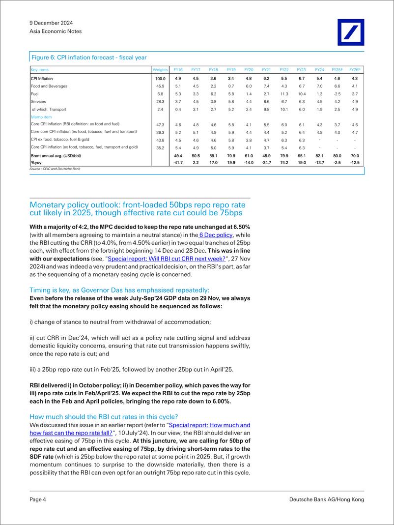 《Deutsche Bank-Asia Economic Notes India 2025 outlook Time to focus on gr...-112084510》 - 第4页预览图