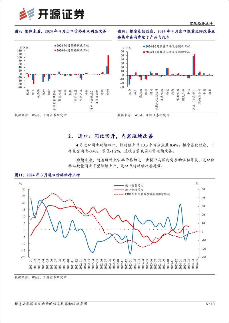 《宏观经济点评：商品以价换量带动出口延续温和回升-240510-开源证券-10页》 - 第6页预览图