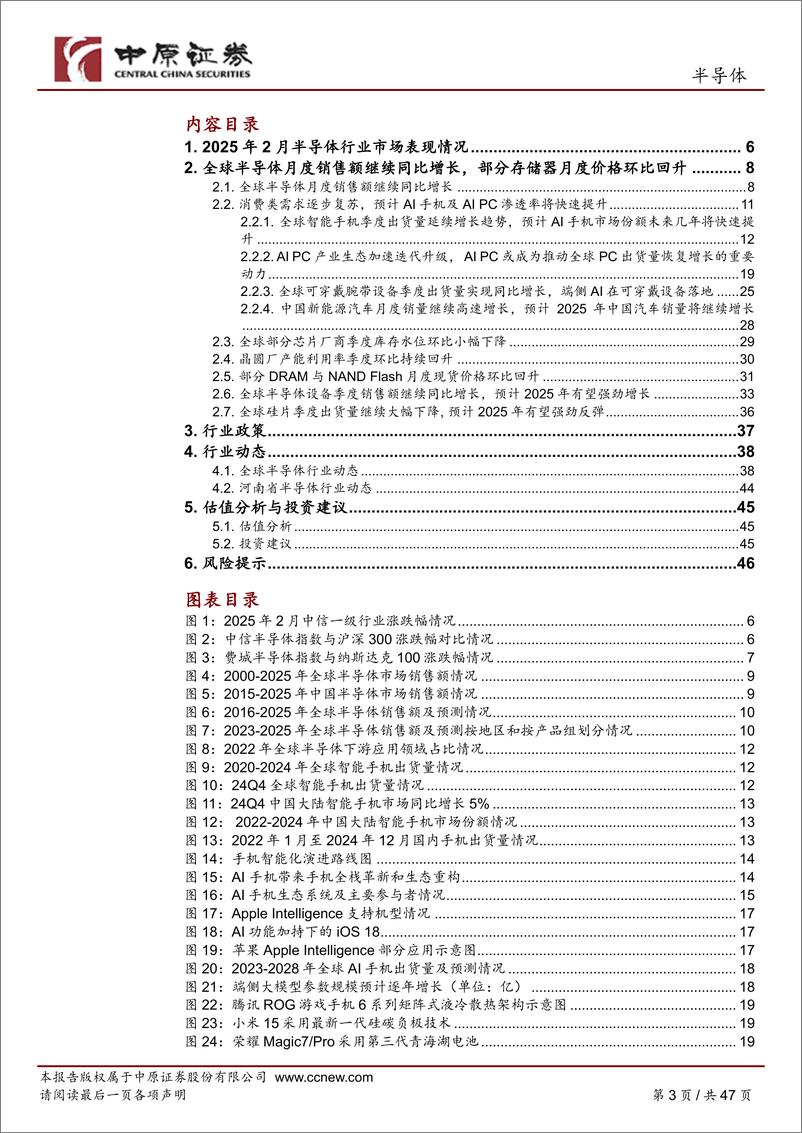 《半导体行业月报：国内RISC-V生态加速发展，存储器价格有望逐步回升-中原证券-250310-47页》 - 第3页预览图