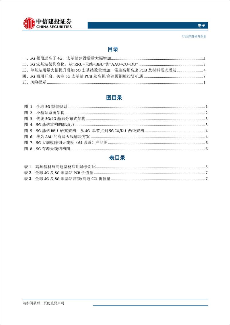 《电子行业：5G商用开启，通信PCB基材率先受益宏基站规模建设-20190131-中信建投-14页》 - 第3页预览图