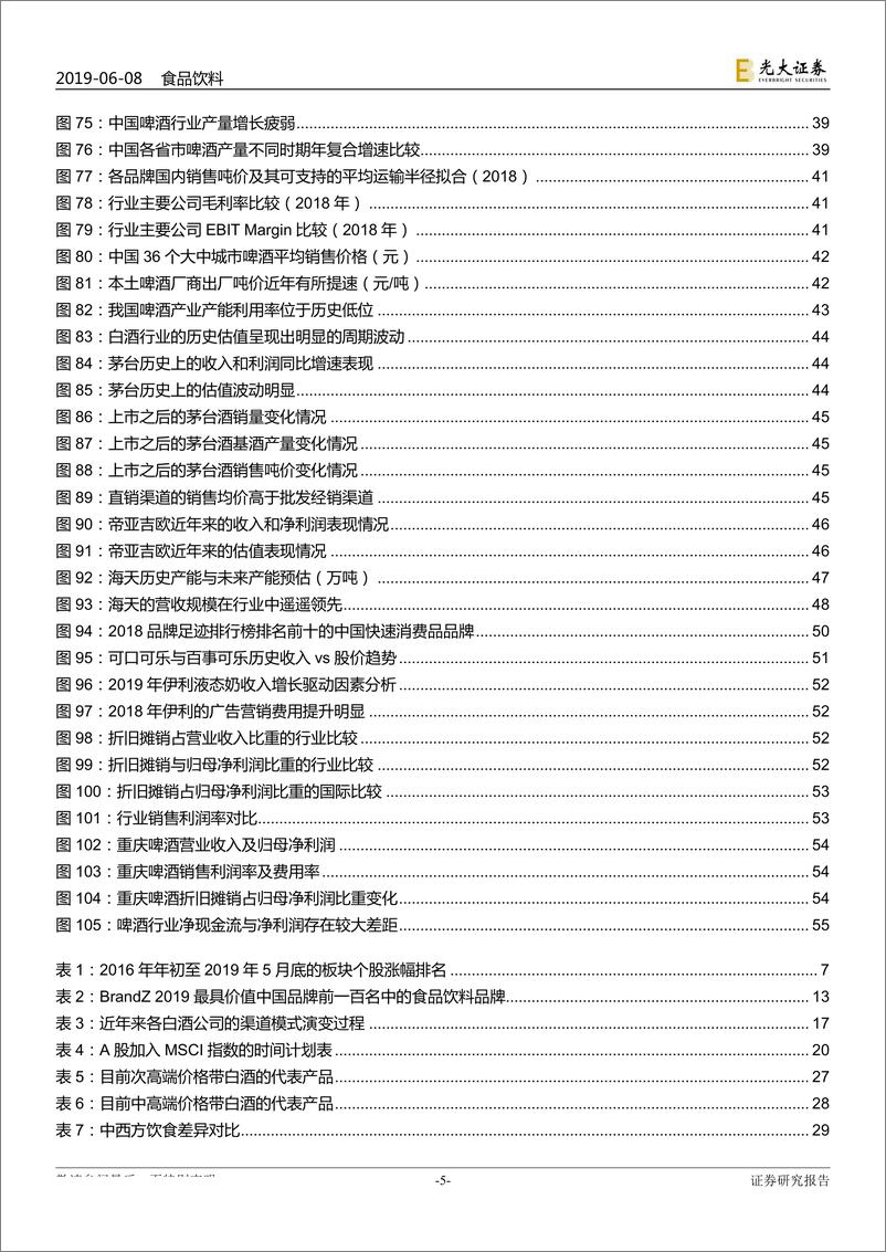 《食品饮料行业2019年下半年策略报告：重估龙头新时代-20190608-光大证券-57页》 - 第6页预览图