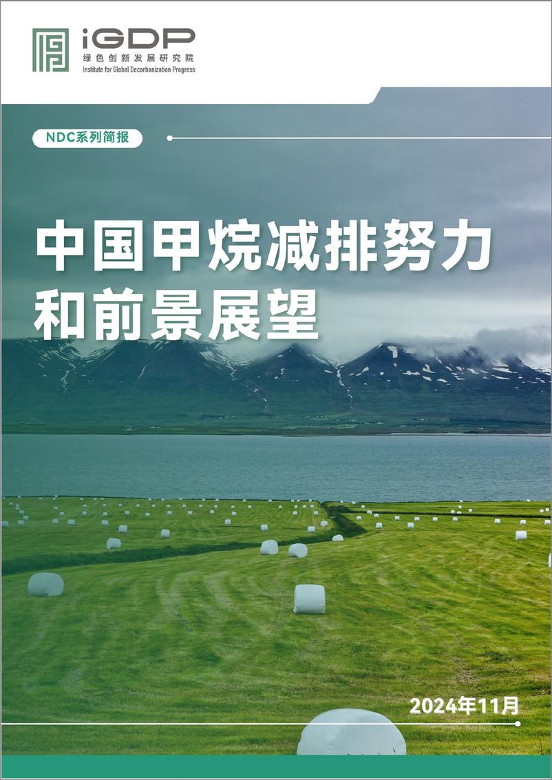 《2024年中国甲烷减排努力与前景展望报告-15页》 - 第1页预览图