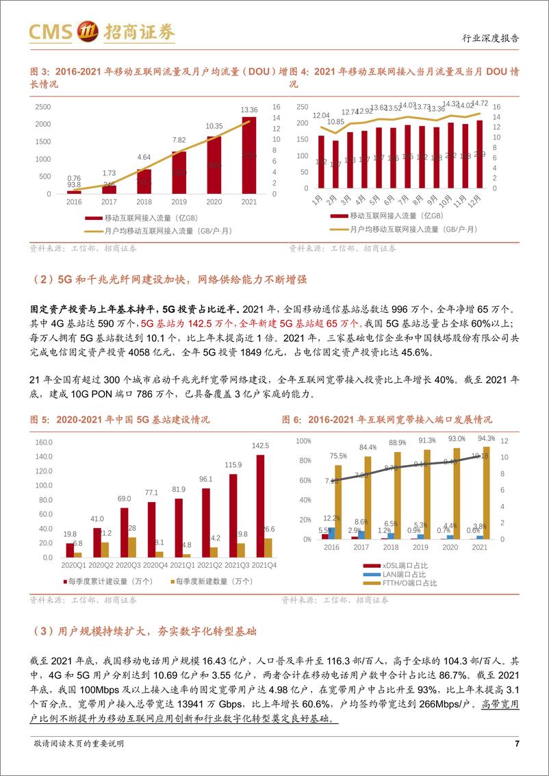 《通信行业三大运营商2021年年报点评：盈利能力持续提升，产业数字化业务高速发展》 - 第7页预览图