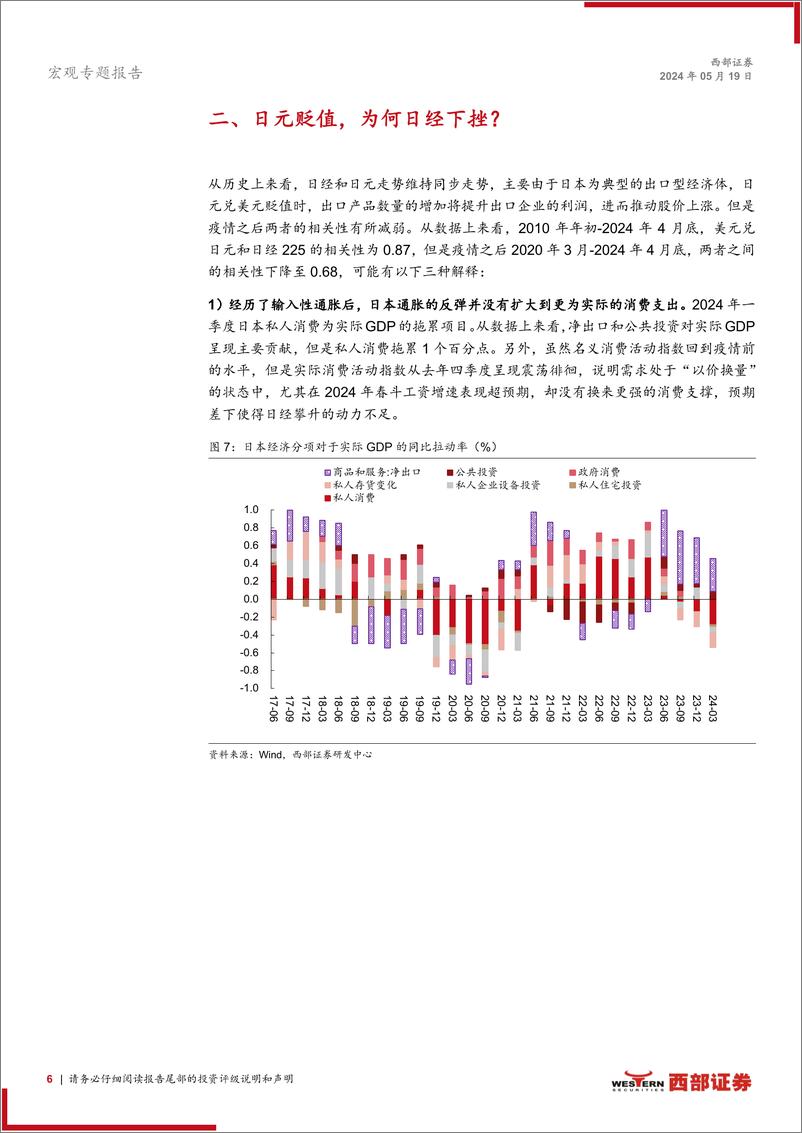 《大类资产观察系列：日央行干预下，日元和日经能否迎来扭转？-240519-西部证券-15页》 - 第6页预览图