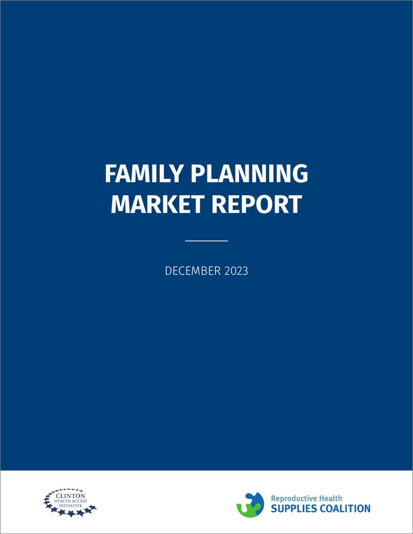 《2023年计生用品市场报告-英文版-CHAI生殖健康供应联盟》 - 第1页预览图