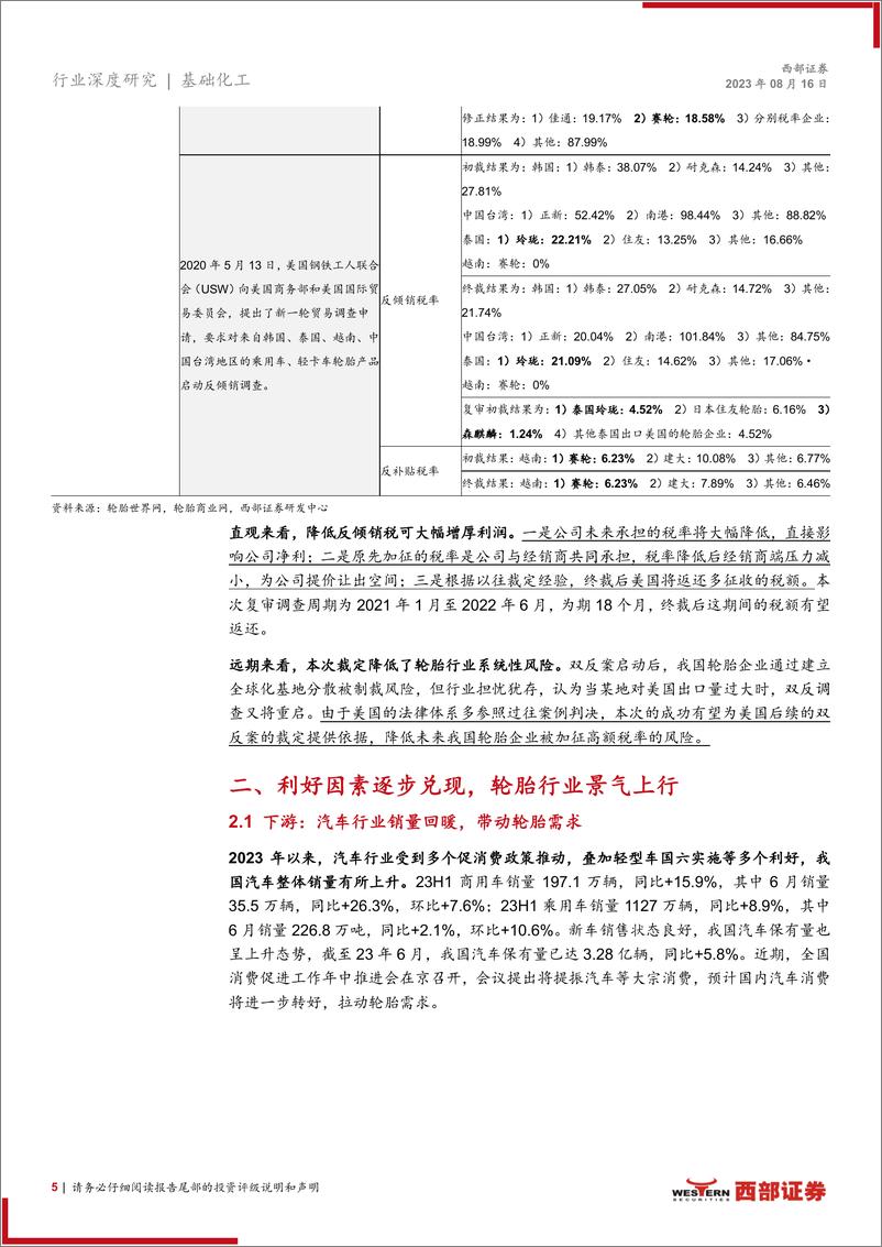 《轮胎行业跟踪报告：泰国双反复审初裁，行业短期刺激+长期利好兼具-20230816-西部证券-17页》 - 第6页预览图