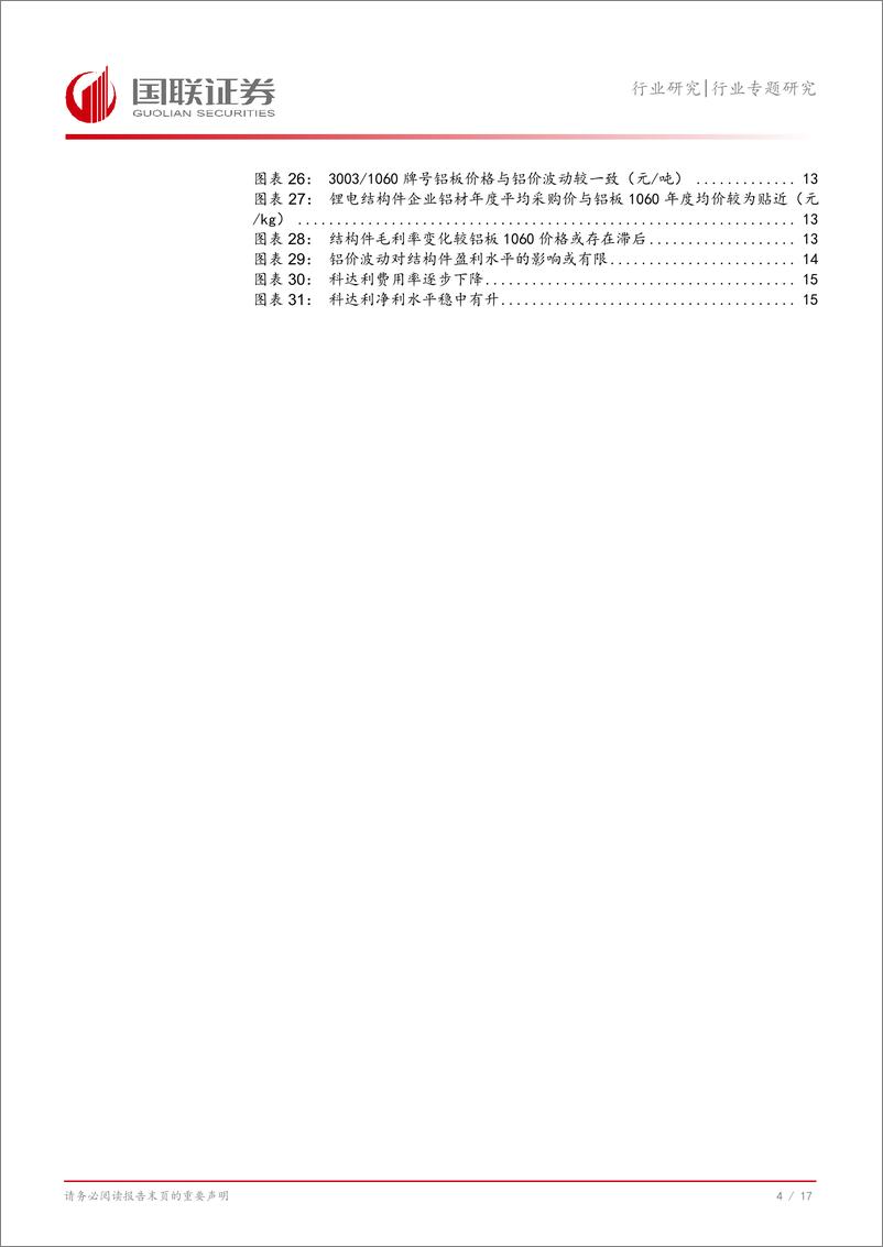 《电力设备行业专题研究：铝价变动对精密结构件盈利影响或有限-240814-国联证券-18页》 - 第5页预览图