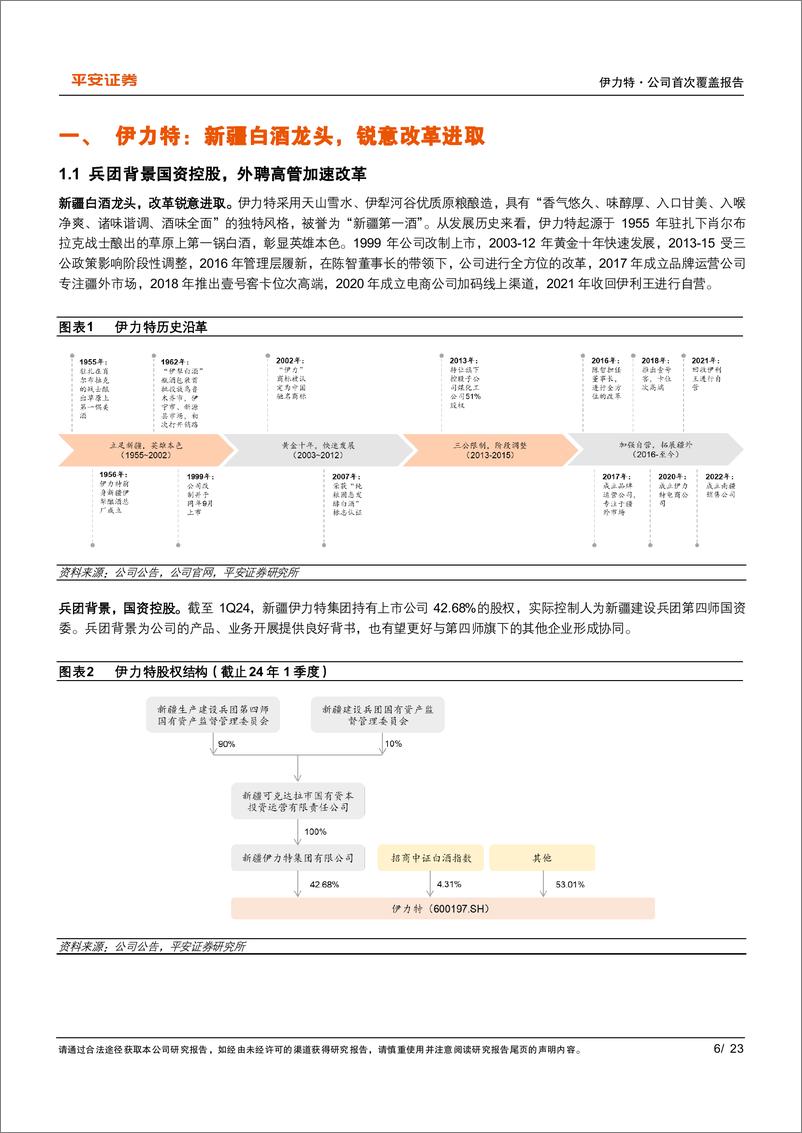 《伊力特(600197)天山好水酿，新疆第一酒-240606-平安证券-23页》 - 第6页预览图