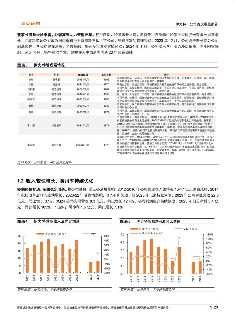 《伊力特(600197)天山好水酿，新疆第一酒-240606-平安证券-23页》 - 第7页预览图