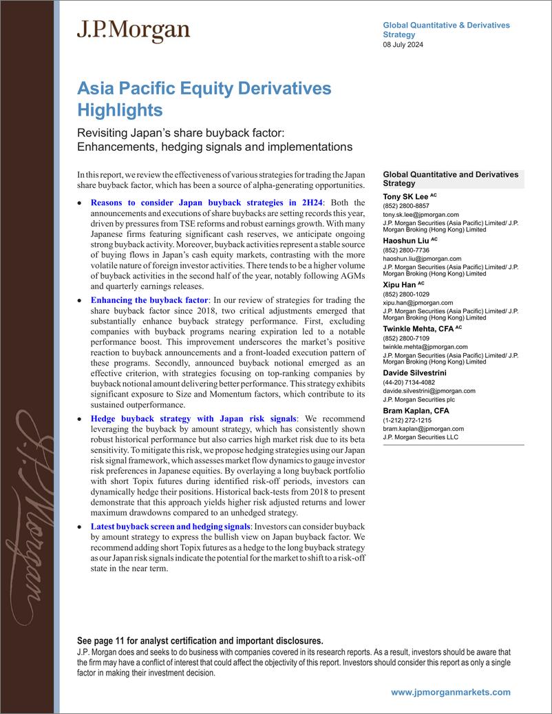 《JPMorgan-Asia Pacific Equity Derivatives Highlights Revisiting Japan’...-109099049》 - 第1页预览图