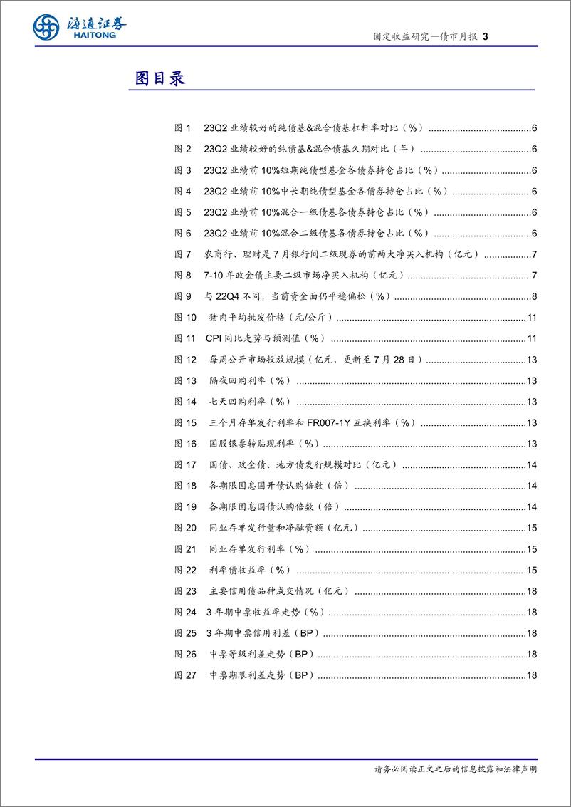 《债市月报：绩优债基杠杆票息为主，债市关注调整后机会-20230730-海通证券-32页》 - 第4页预览图