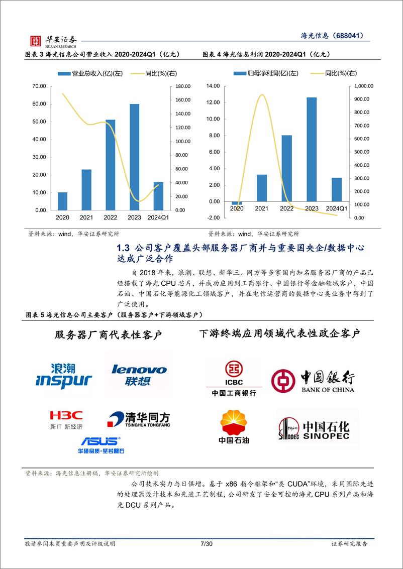 《海光信息(688041)首次覆盖：国产算力领军企业，CPU%2bDCU双轮驱动-240819-华安证券-30页》 - 第7页预览图