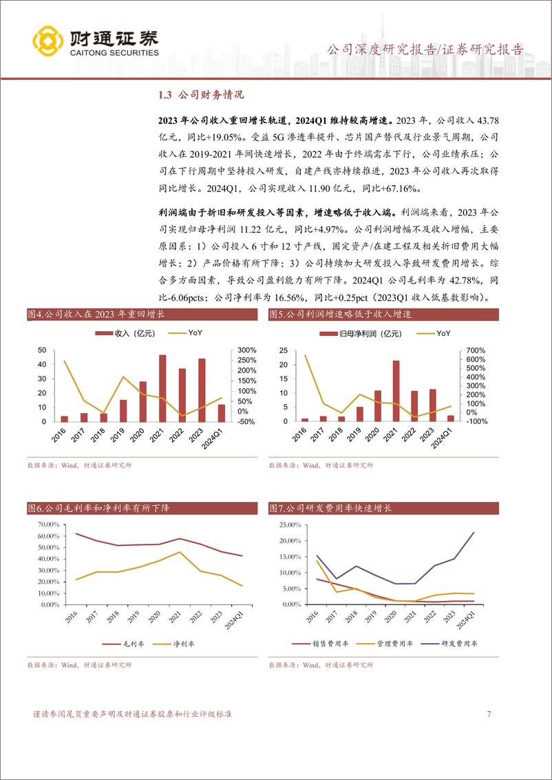 《卓胜微(300782)射频前端芯片龙头，转型平台IDM扬帆起航-240814-财通证券-28页》 - 第7页预览图