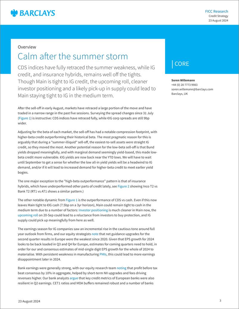 《Barclays_European_Credit_Alpha_Calm_after_the_summer_storm》 - 第3页预览图