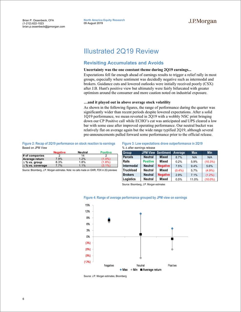 《J.P. 摩根-美股-交通运输与物流业-2019年Q2北美交通运输与物流业回顾-2019.8.9-24页》 - 第7页预览图