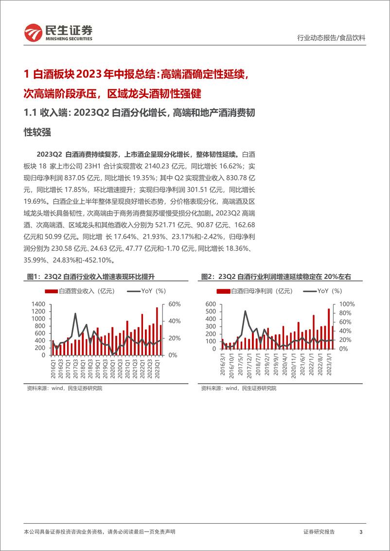 《白酒行业2023年中报业绩综述：名酒韧性彰显，中秋国庆旺季或有分化-20230907-民生证券-23页》 - 第4页预览图