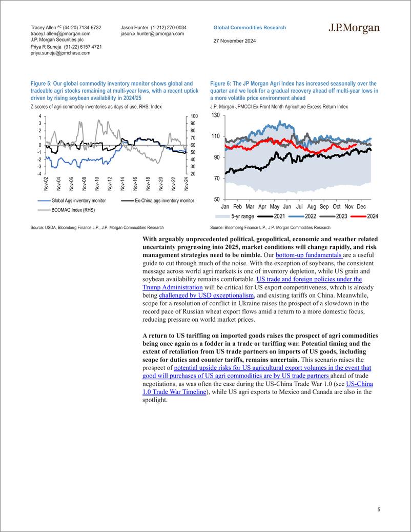 《JPMorgan-Agri Markets Outlook 202526 Fundamentals trump uncertainty,...-111866559》 - 第5页预览图