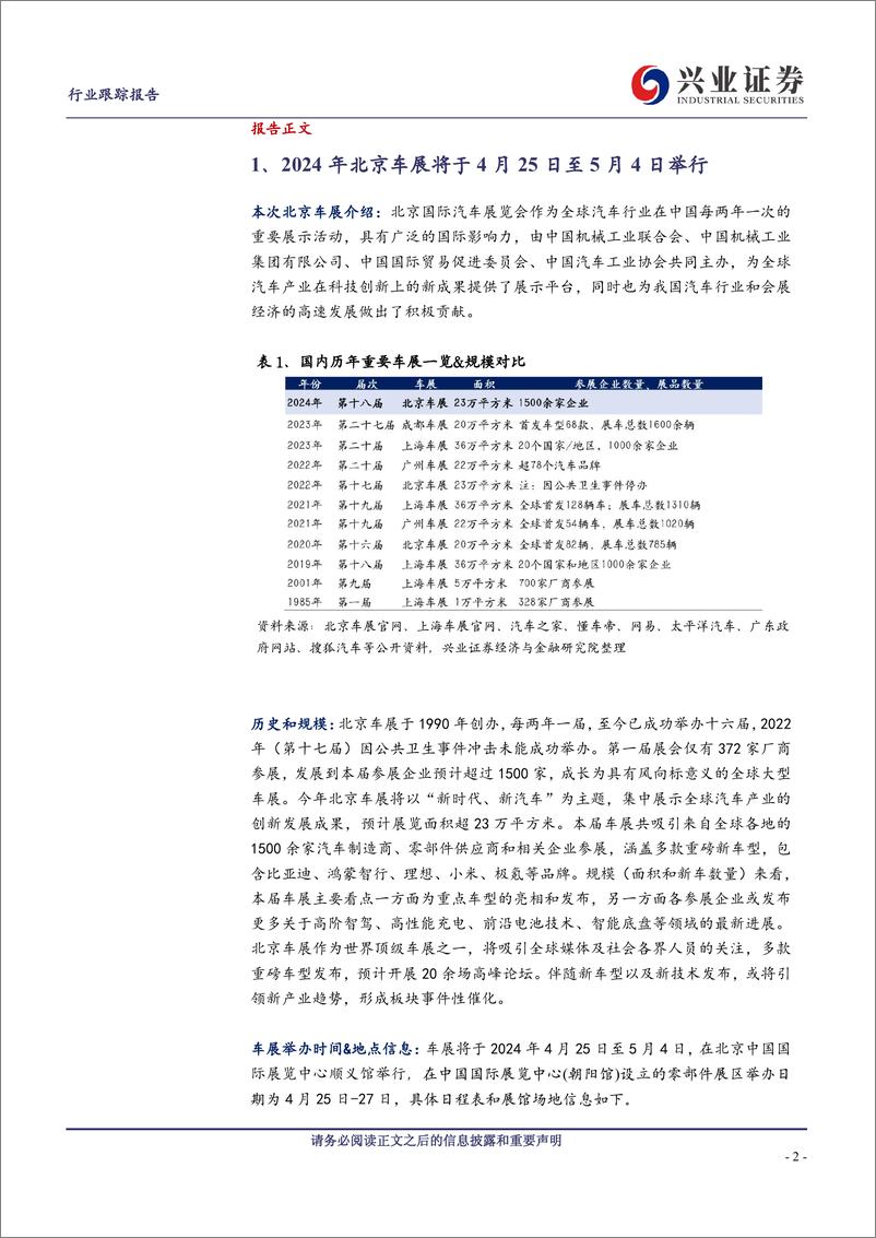 《汽车行业：2024年第十八届北京车展前瞻-240421-兴业证券-20页》 - 第2页预览图