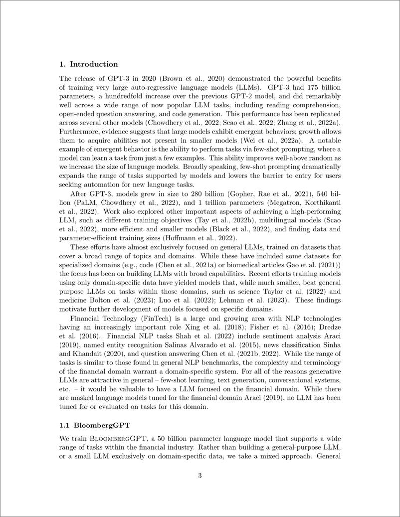 《BloombergGPT：一个用于金融的大型语言模型-65页》 - 第4页预览图