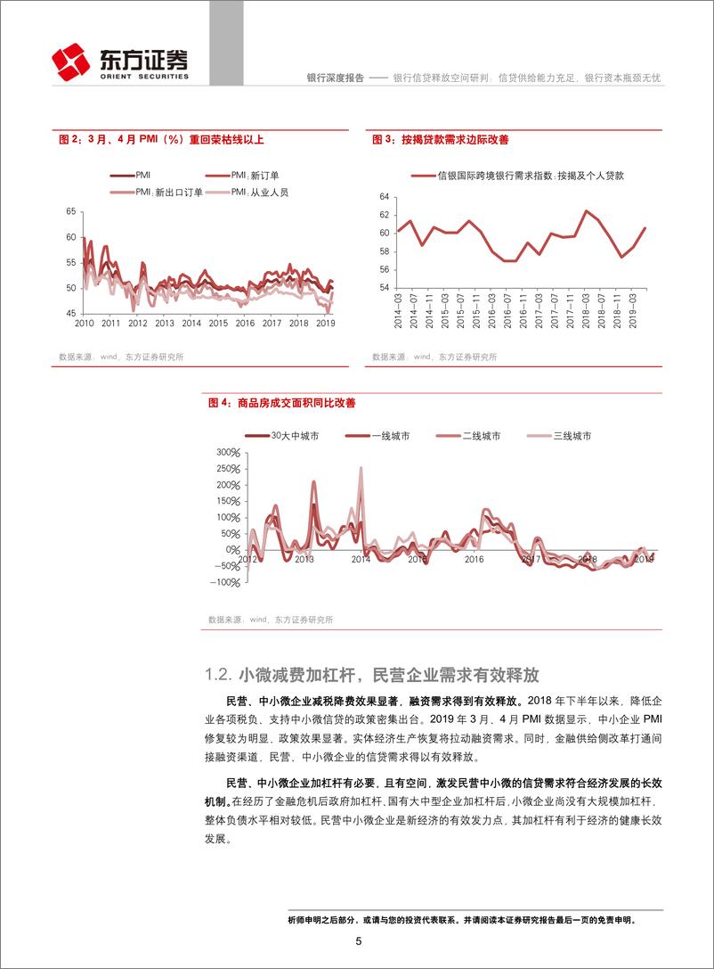 《银行行业：银行信贷释放空间研判，信贷供给能力充足，银行资本瓶颈无忧-20190514-东方证券-23页》 - 第6页预览图