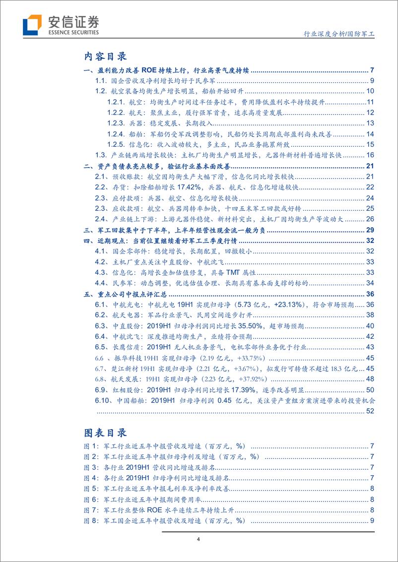 《军工行业19年中报综述：行业景气，ROE持续上行-20190901-安信证券-55页》 - 第5页预览图