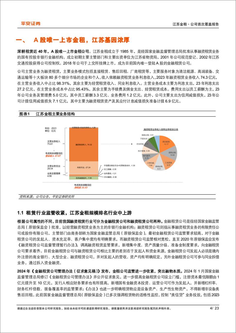 《江苏金租(600901)深耕小微零售，红利价值释放-240715-平安证券-23页》 - 第4页预览图