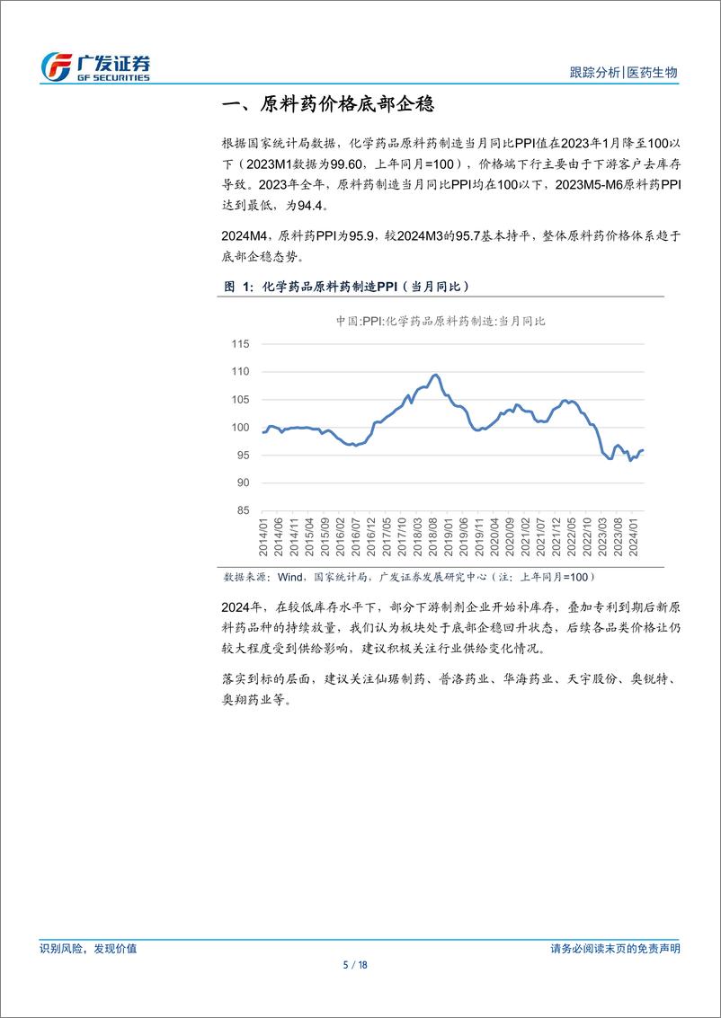 《医药生物行业：原料药价格底部企稳，关注新品放量-240615-广发证券-18页》 - 第5页预览图