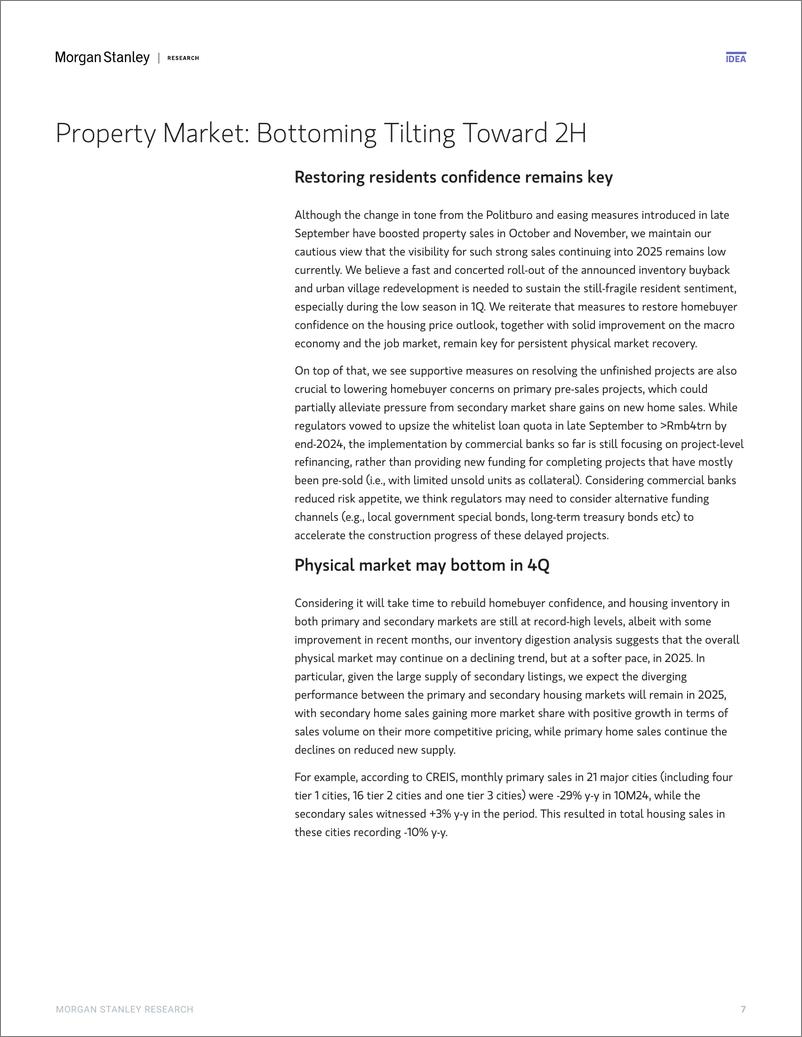 《Morgan Stanley-China Property 2025 Outlook Physical Market Bottoming; but...-112178893》 - 第7页预览图