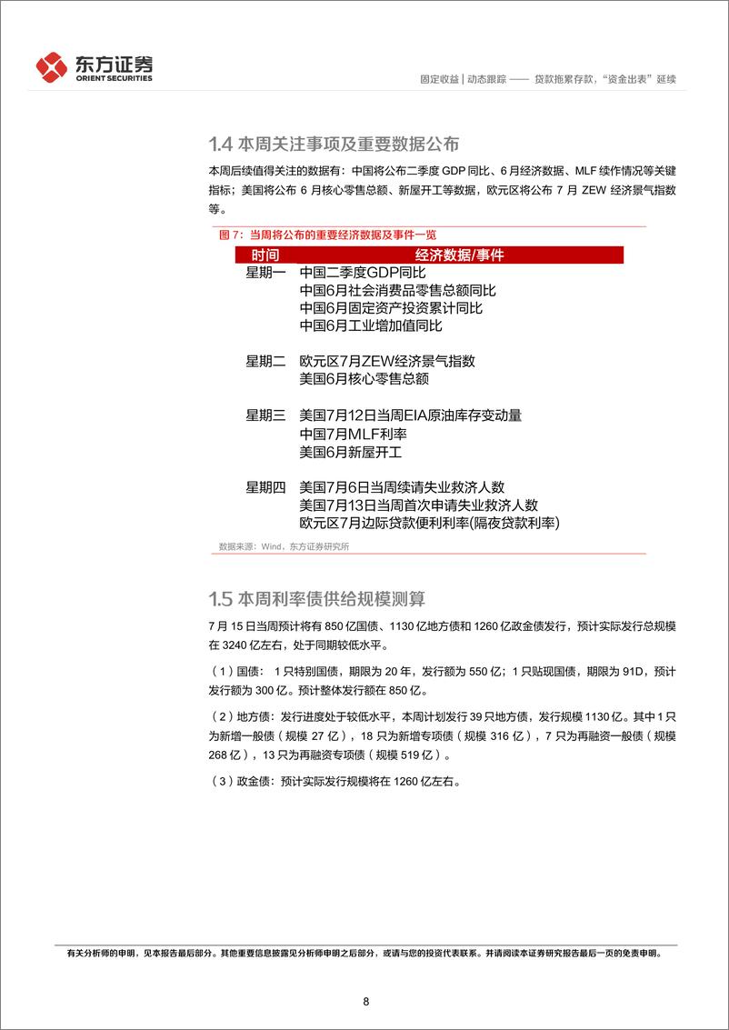 《固定收益市场周观察：贷款拖累存款，“资金出表”延续-240715-东方证券-22页》 - 第8页预览图