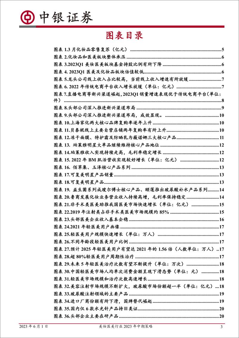 《美妆医美行业2023年中期策略：关注旺季美妆消费复苏进程，优选龙头-20230601-中银国际-29页》 - 第4页预览图