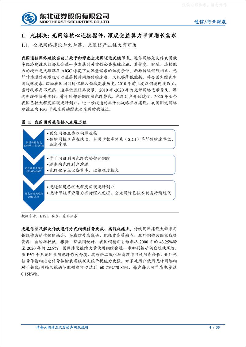 《东北证券-通信行业深度报告-光模块：AIGC时代不可或缺的传输管道核心组件-230416》 - 第4页预览图