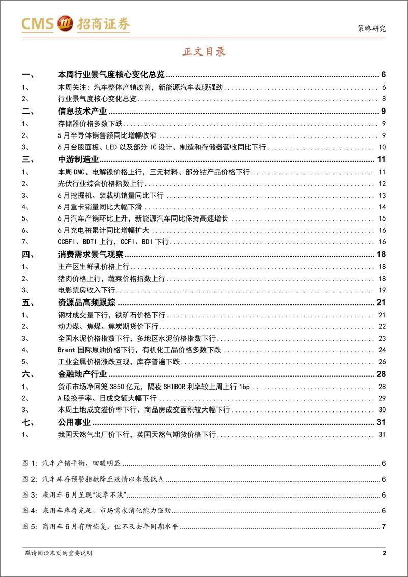 《行业景气观察：6 月新能源车产销高景气延续，生猪价格继续上涨-20220713-招商证券-32页》 - 第3页预览图