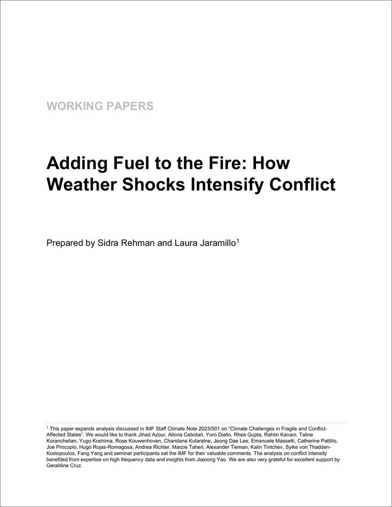 《IMF-火上浇油：天气冲击如何加剧冲突（英）-2024.6-16页》 - 第3页预览图
