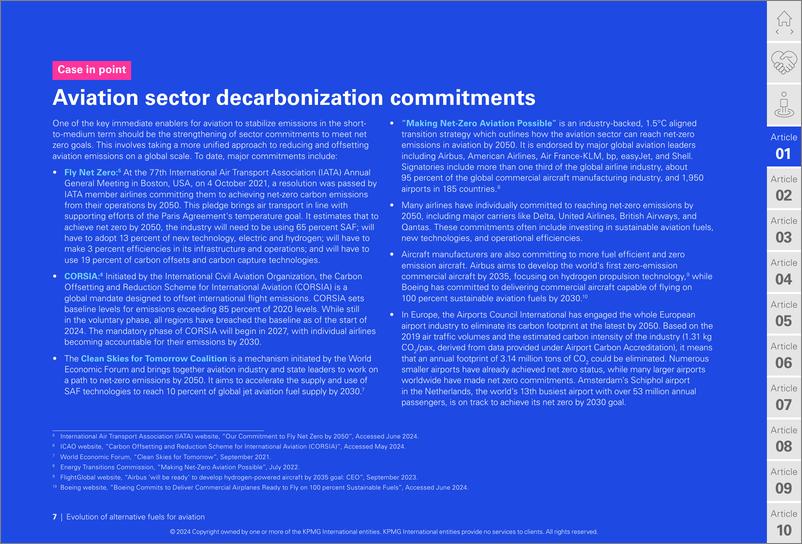 《毕马威_2024航空替代燃料的演变报告-利用新技术实现更可持续的行业_英文版_》 - 第7页预览图
