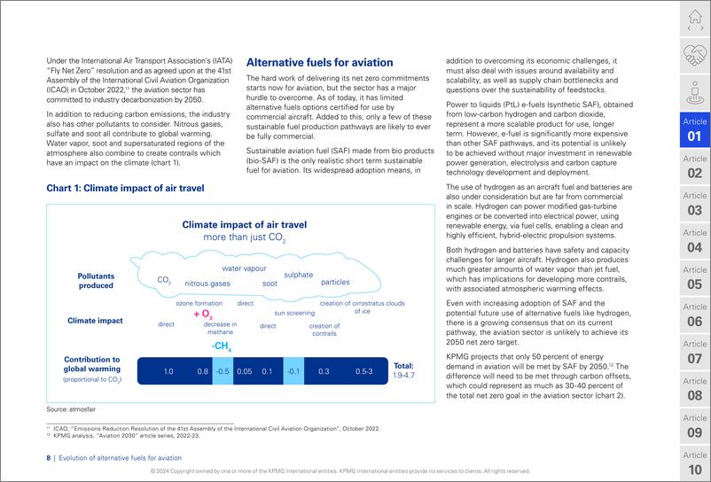 《毕马威_2024航空替代燃料的演变报告-利用新技术实现更可持续的行业_英文版_》 - 第8页预览图
