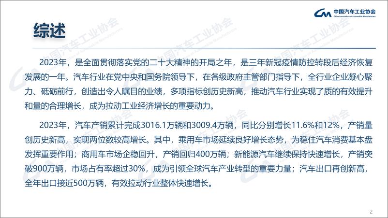 《中汽协：2023年12月中国汽车产销报告》 - 第2页预览图