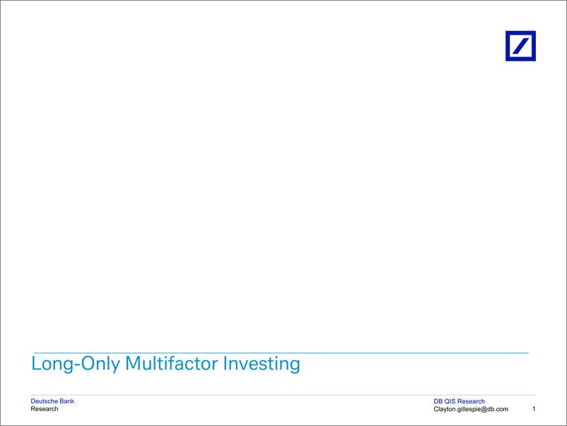 《Deutsche Bank-Quantitative Musing Presentation Long Live Optimizing Sys...-106995667》 - 第2页预览图